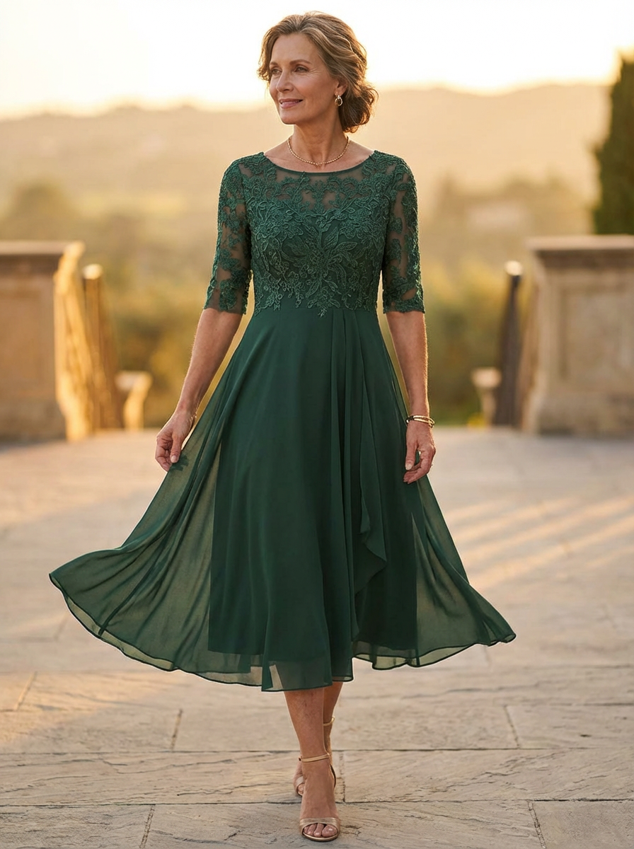 Zaria – L'elegante abito midi in pizzo
