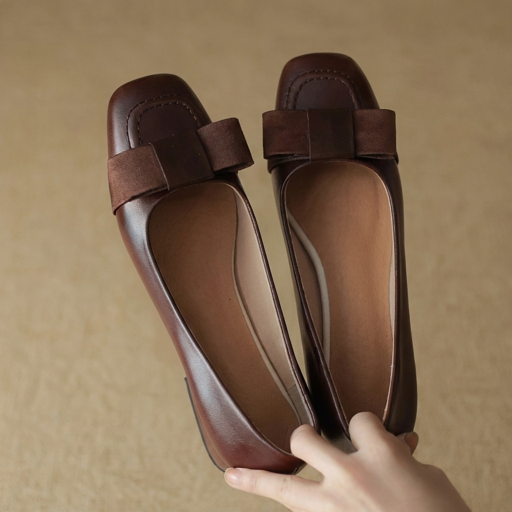 Ballerine in Pelle con Fiocco Camille
