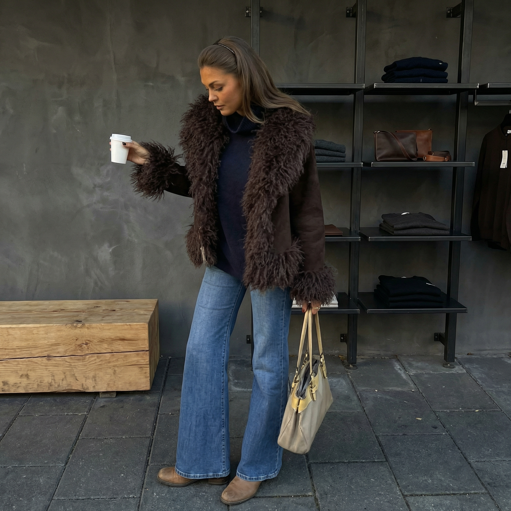 KIM'S | WOMEN'S COAT | OVERSIZED | TRIM DETAIL