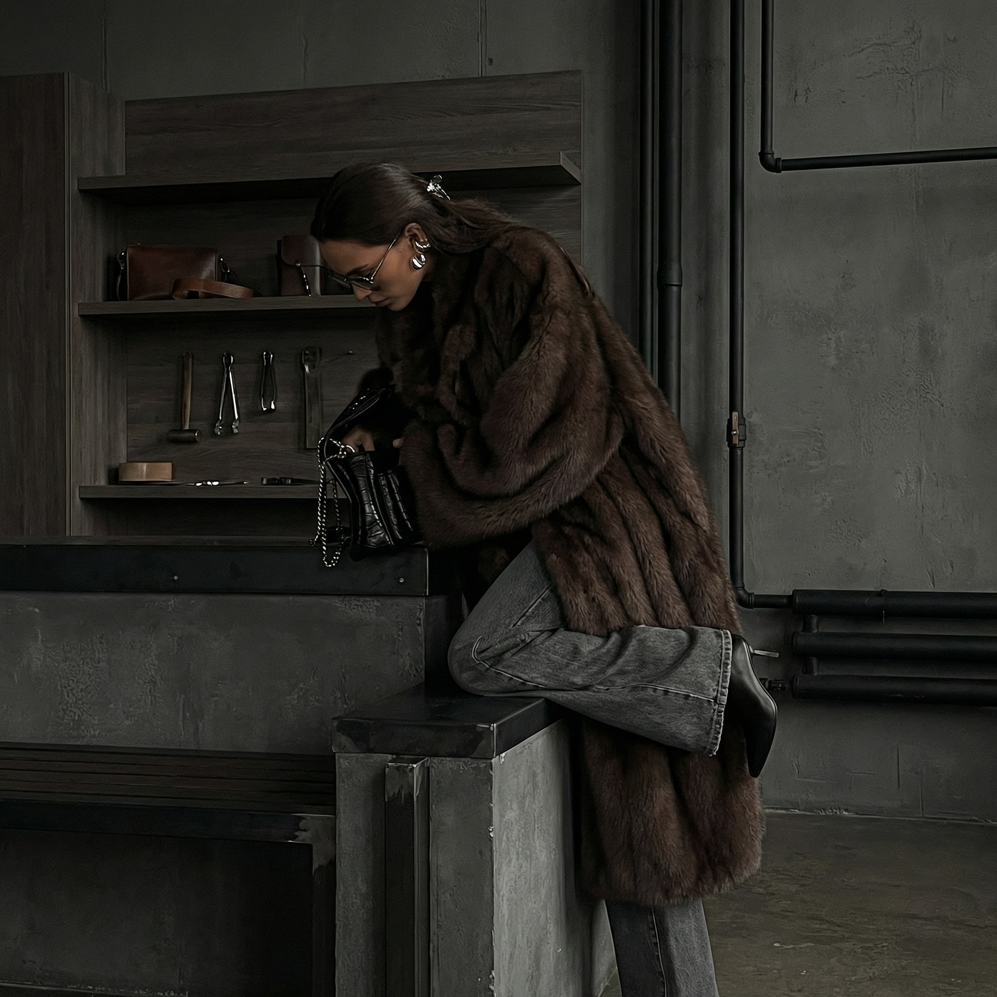 KIM'S | WOMEN'S COAT | LONGLINE | FAUX FUR