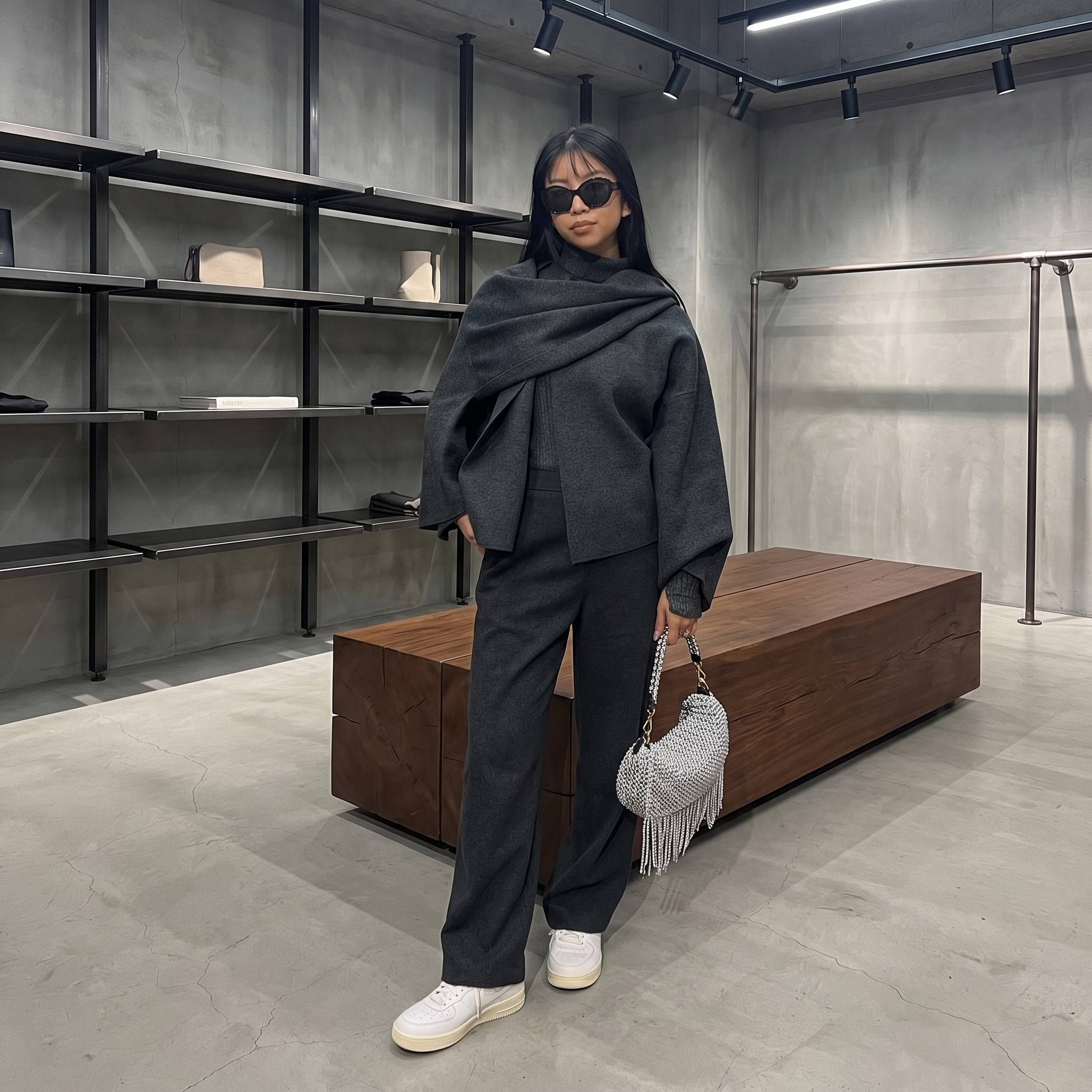 KIM'S | WOMEN'S COAT | DRAPE | SHAWL
