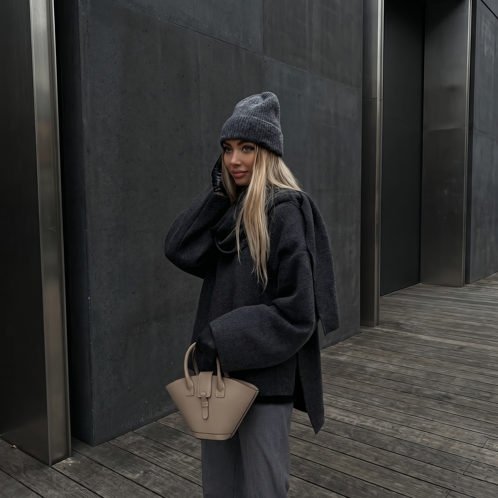KIM'S | WOMEN'S COAT | DRAPE | SHAWL