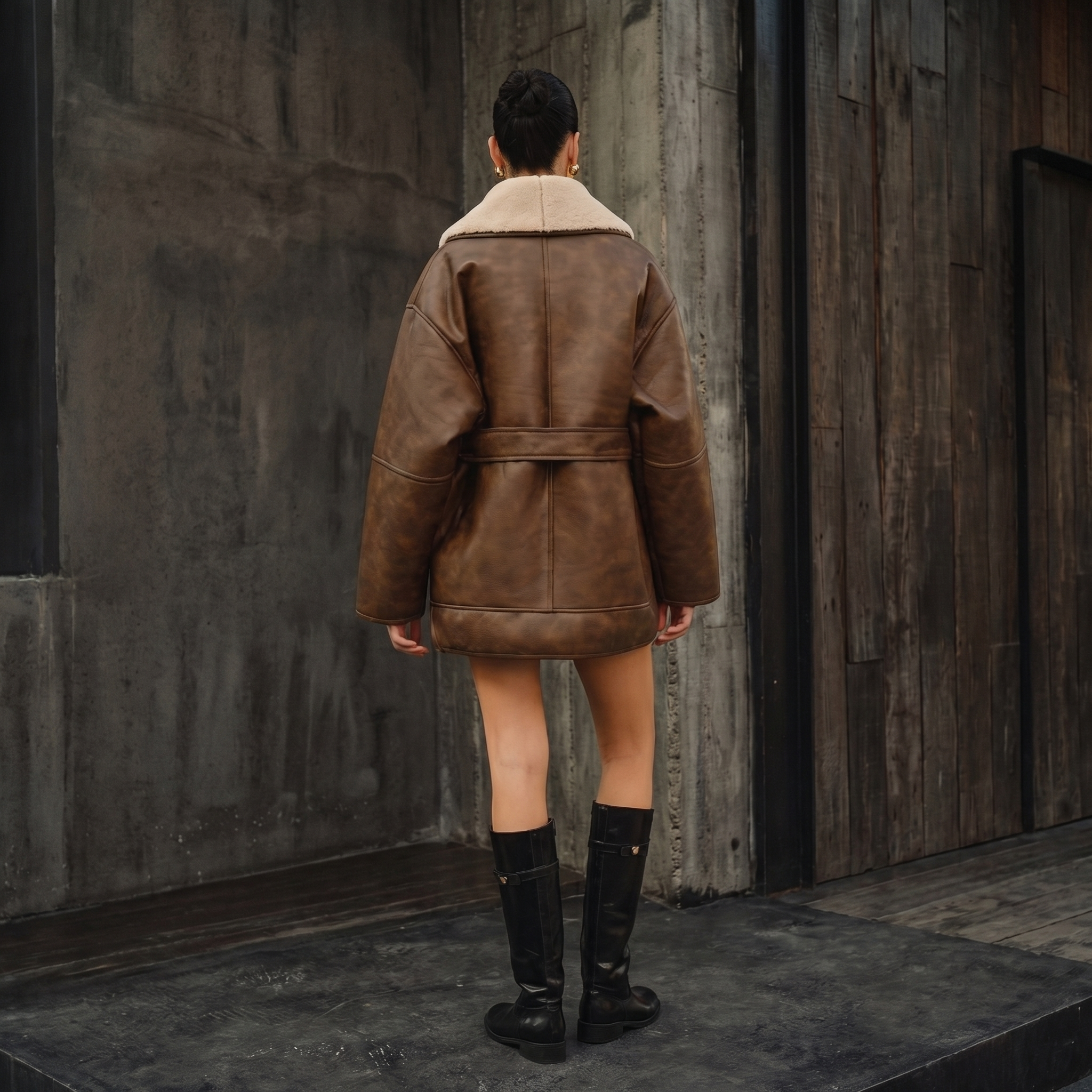 KIM'S | WOMEN'S JACKET | SHEARLING COLLAR | PANELLED