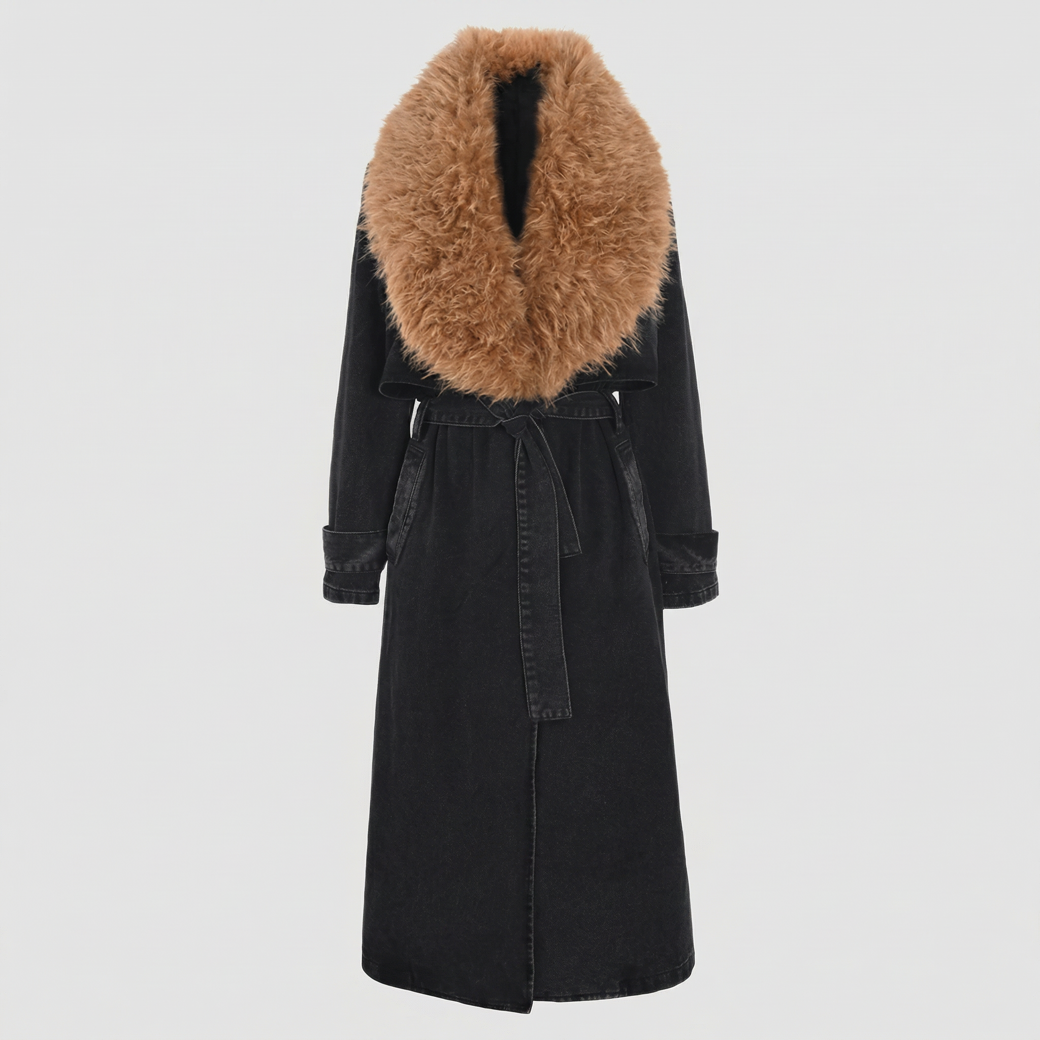 KIM'S | WOMEN'S COAT | BELTED | SHEARLING STYLE
