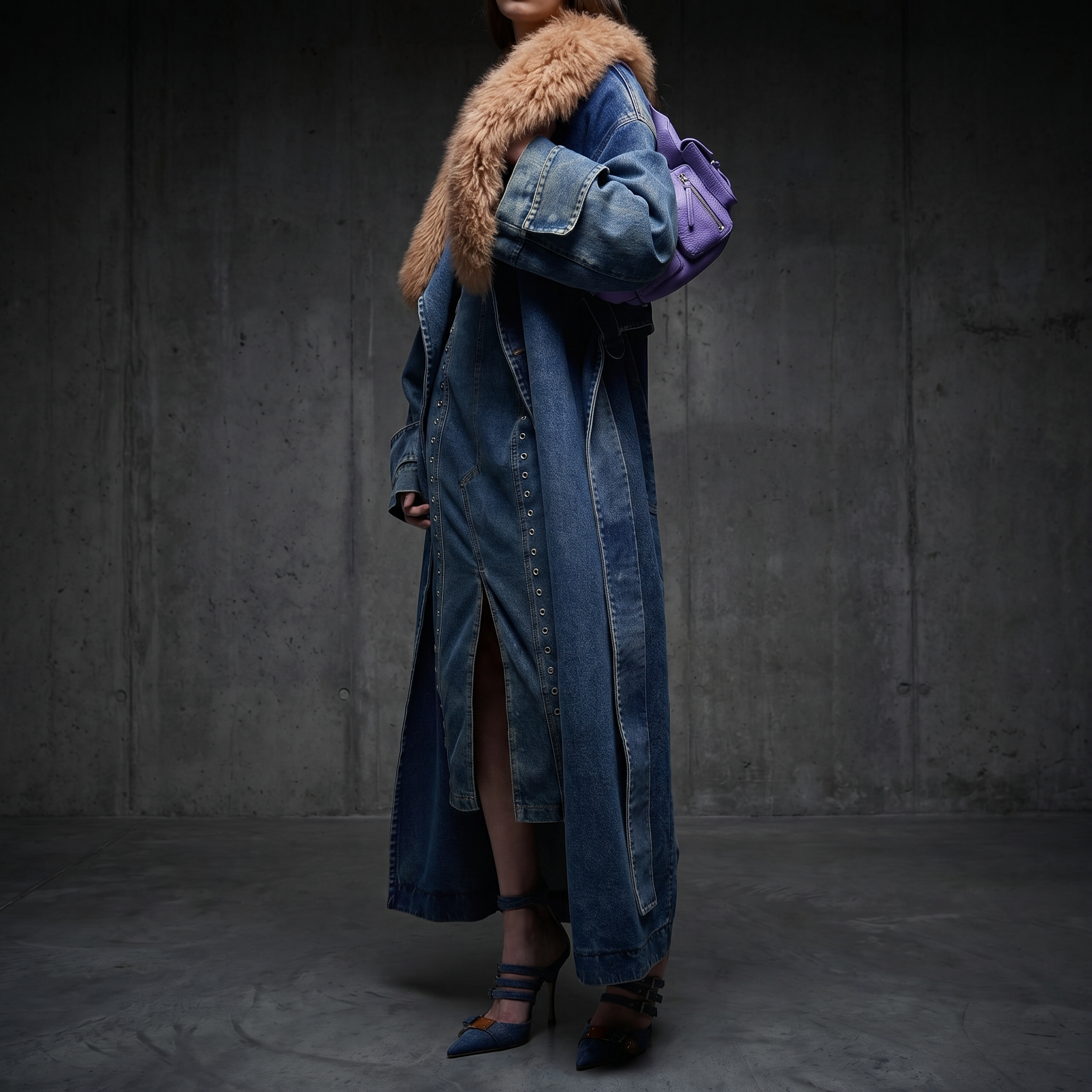 KIM'S | WOMEN'S COAT | BELTED | SHEARLING STYLE