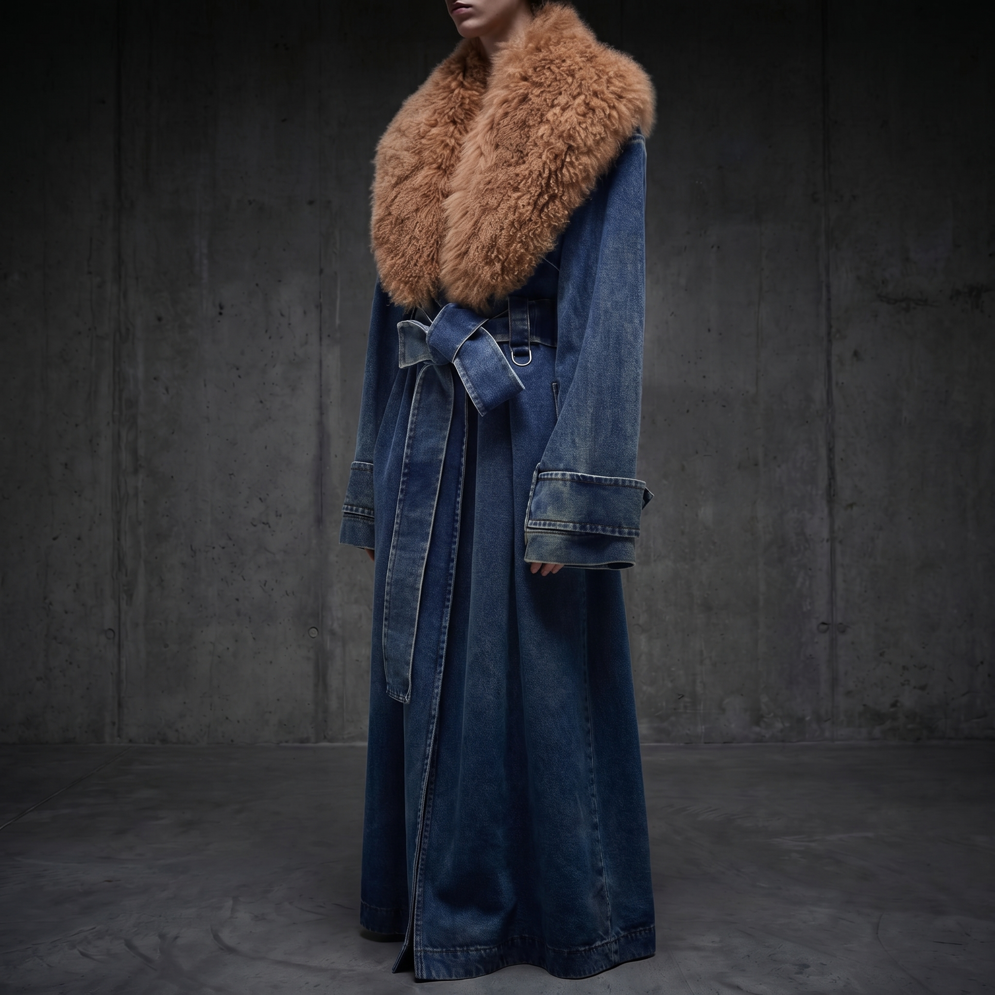 KIM'S | WOMEN'S COAT | BELTED | SHEARLING STYLE