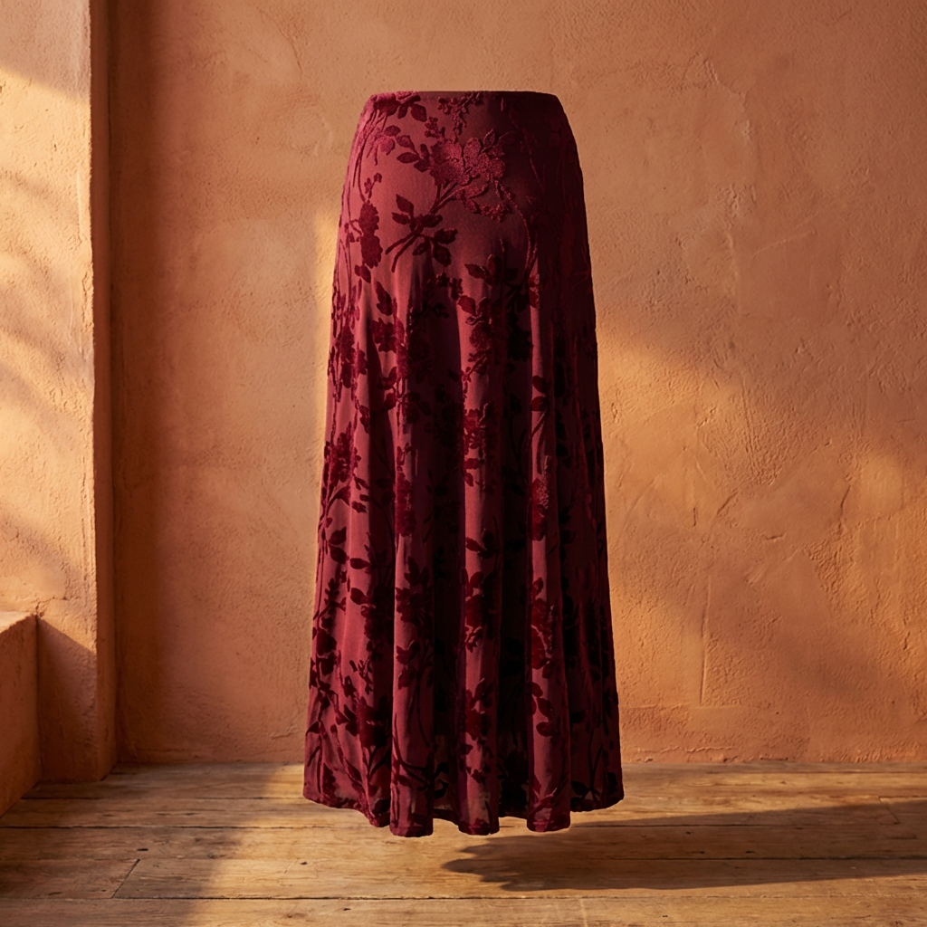Kim's | WOMEN'S SKIRT | MAXI | FLORAL JACQUARD
