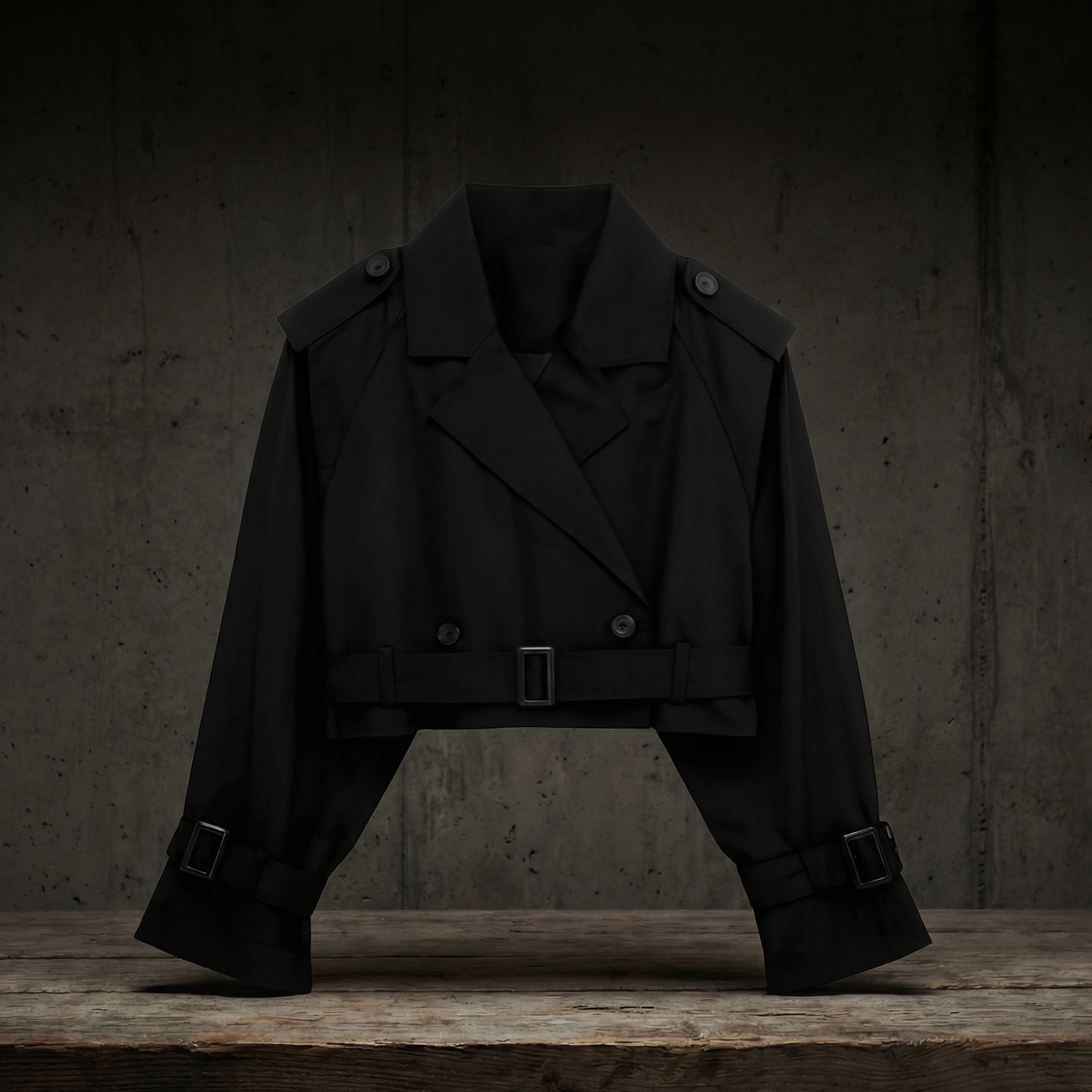 KIM'S | WOMEN'S TRENCH JACKET | CROPPED | BELTED