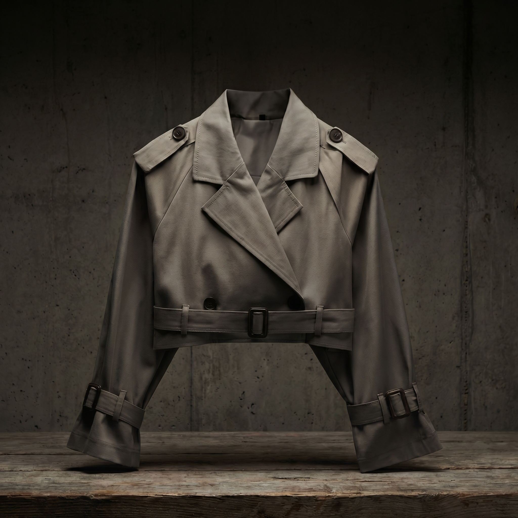 KIM'S | WOMEN'S TRENCH JACKET | CROPPED | BELTED