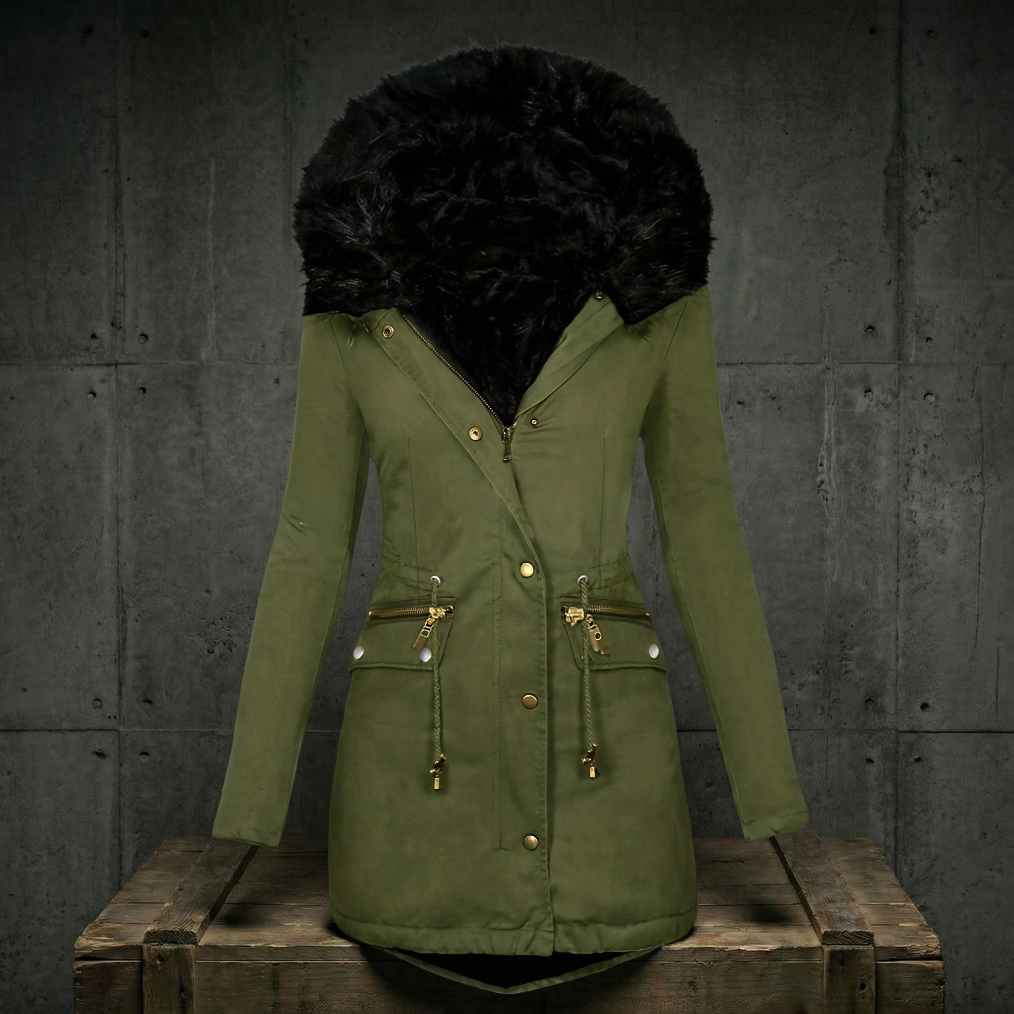 KIM'S | WOMEN'S PARKA JACKET | HOODED | TRIM DETAIL