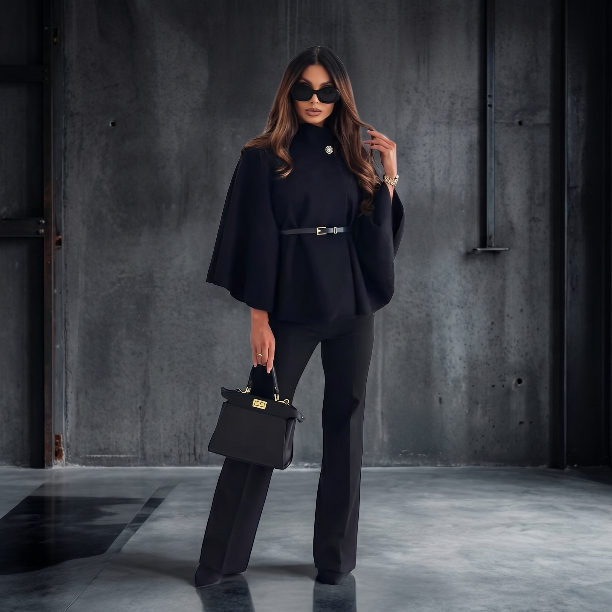 KIM'S | WOMEN'S COAT | CAPE | BELTED