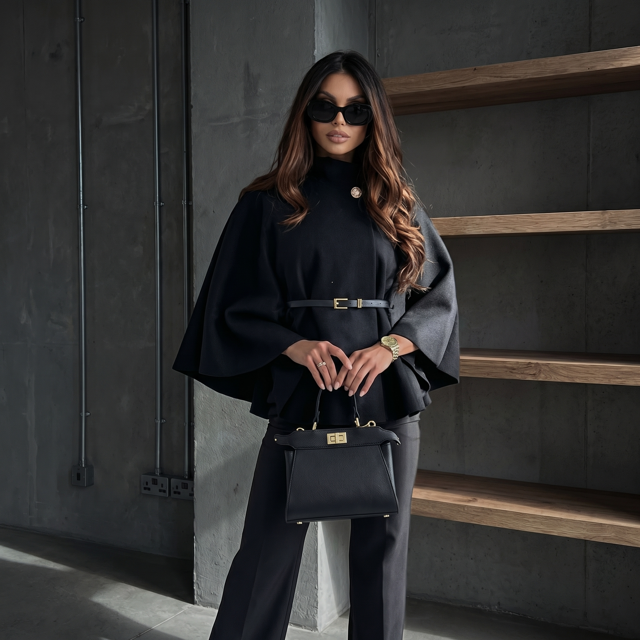 KIM'S | WOMEN'S COAT | CAPE | BELTED