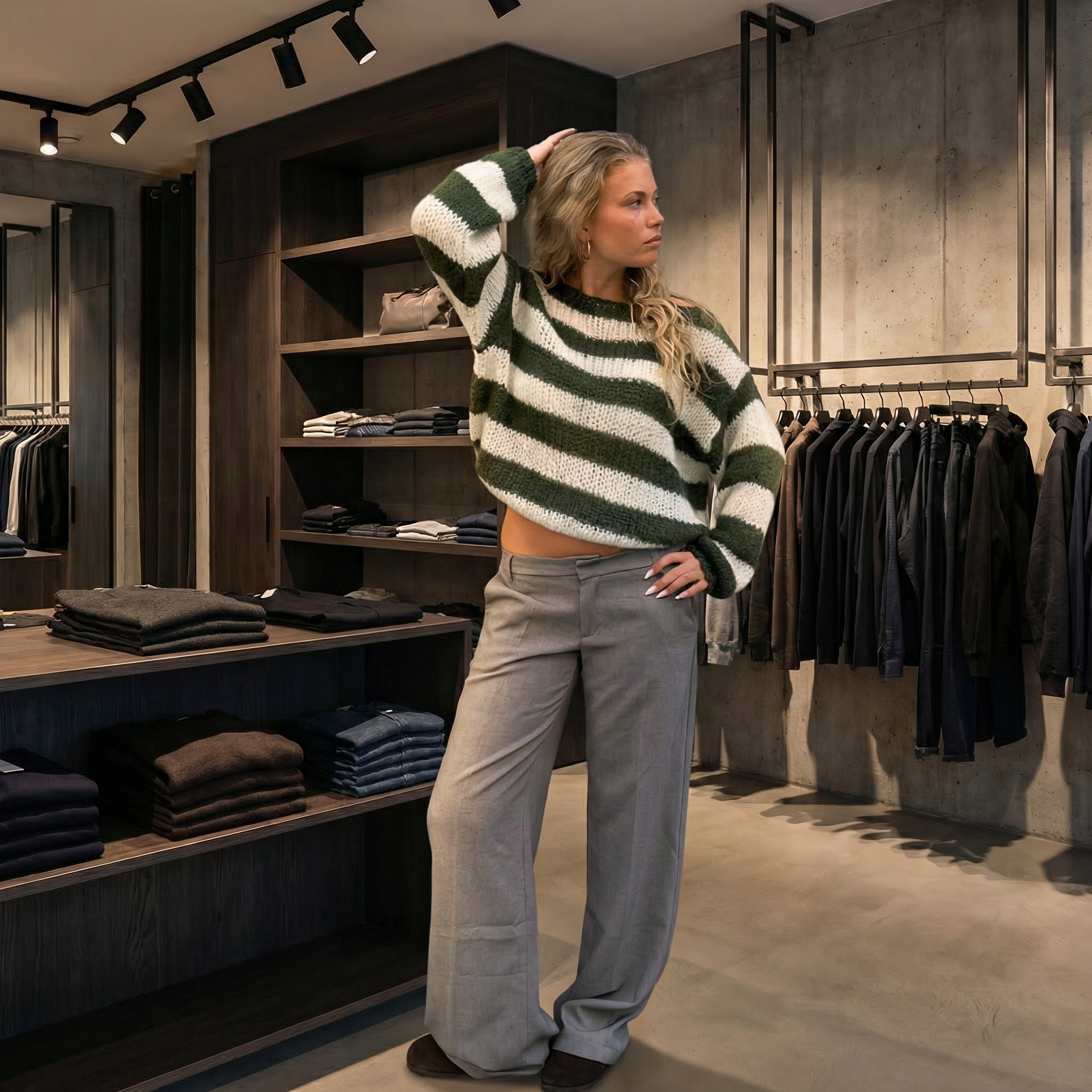 KIM'S | WOMEN'S SWEATER | LONG SLEEVE | STRIPED