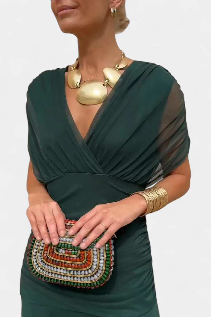 Alondra™ | Vestito Lungo Floreale con Scollatura a V