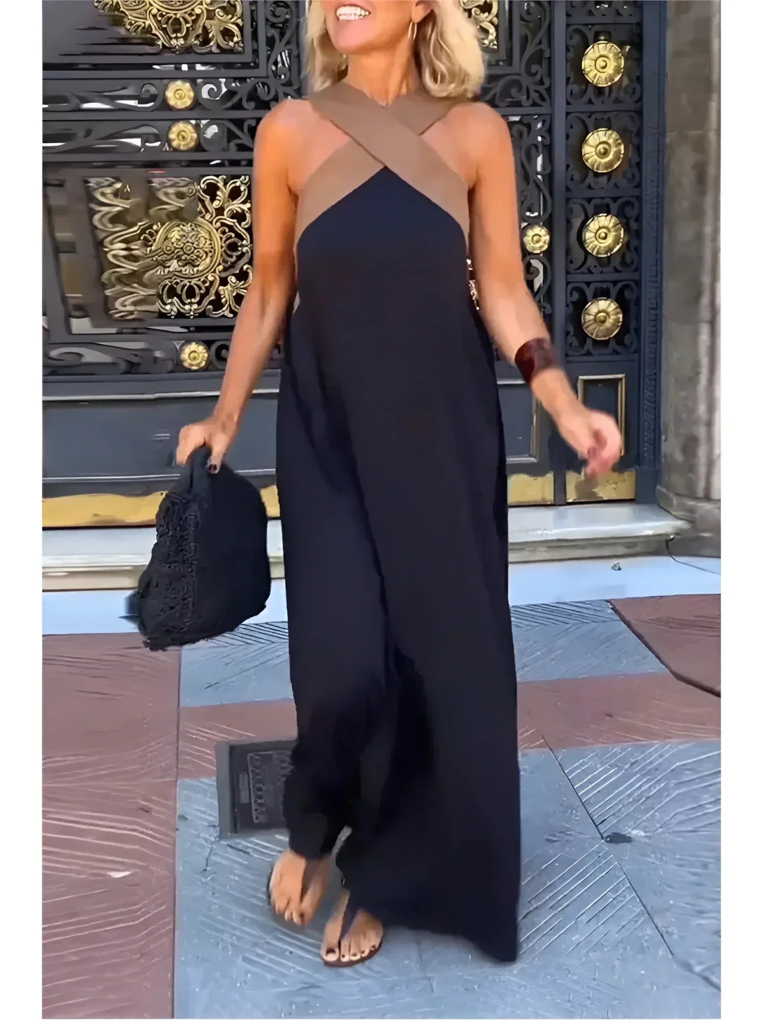 Quirine | Vestito Maxi con Chiusura a Incrocio