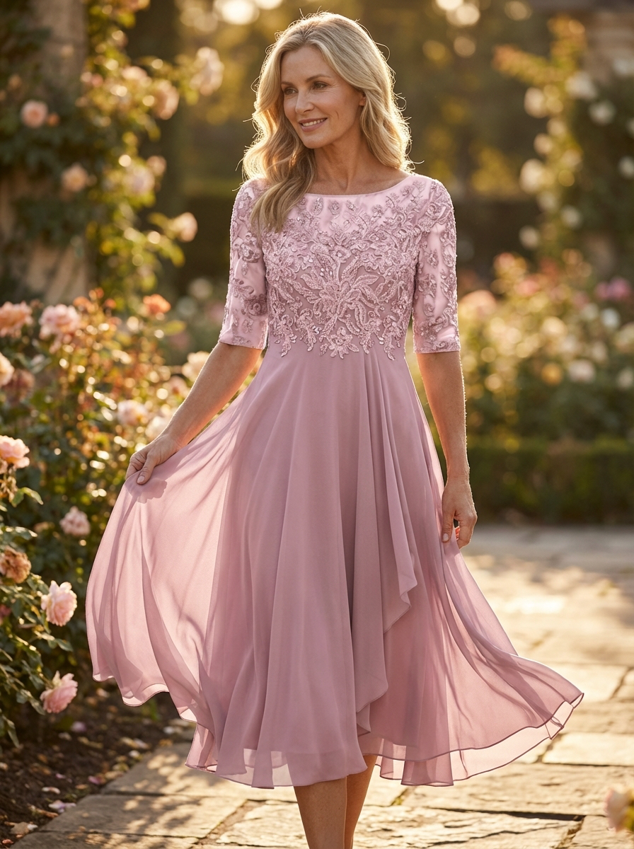 Zaria – L'elegante abito midi in pizzo