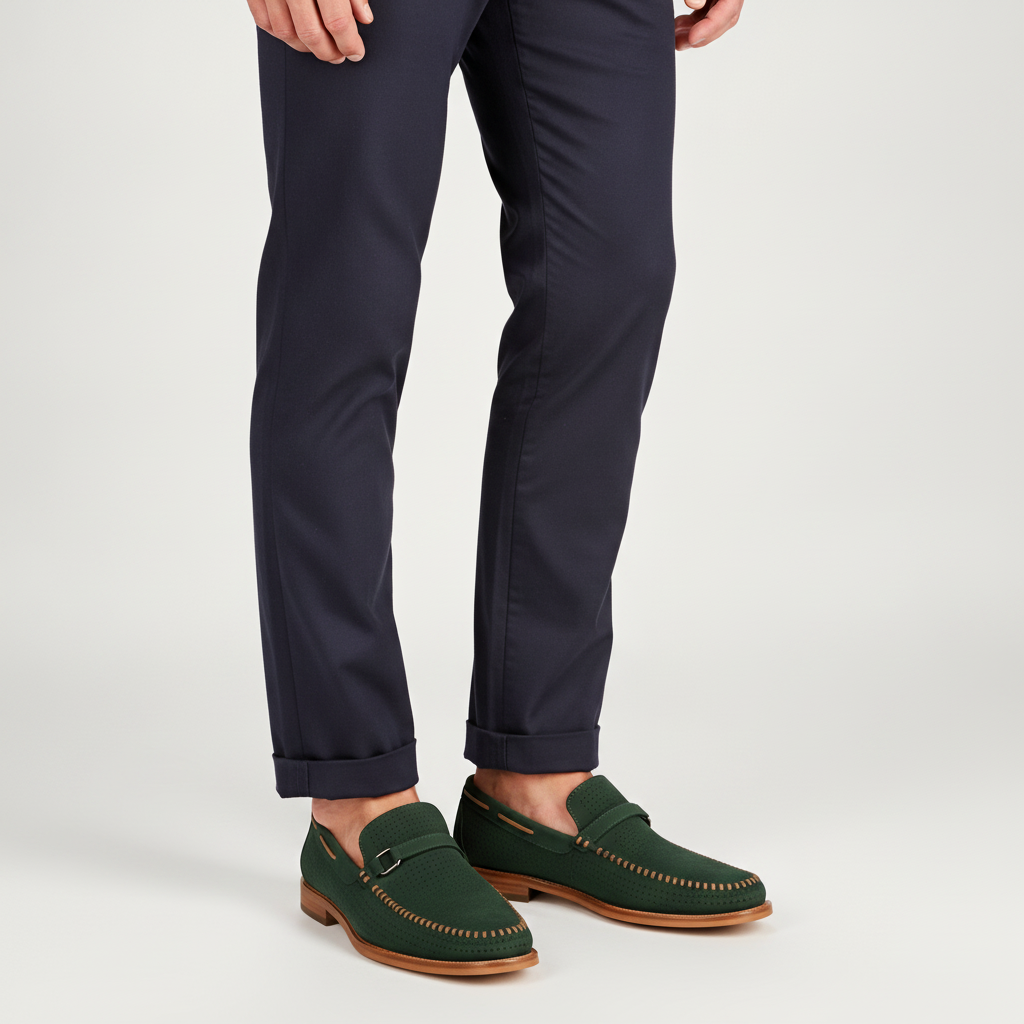 Lefu | Men's Perforated Leather Loafers