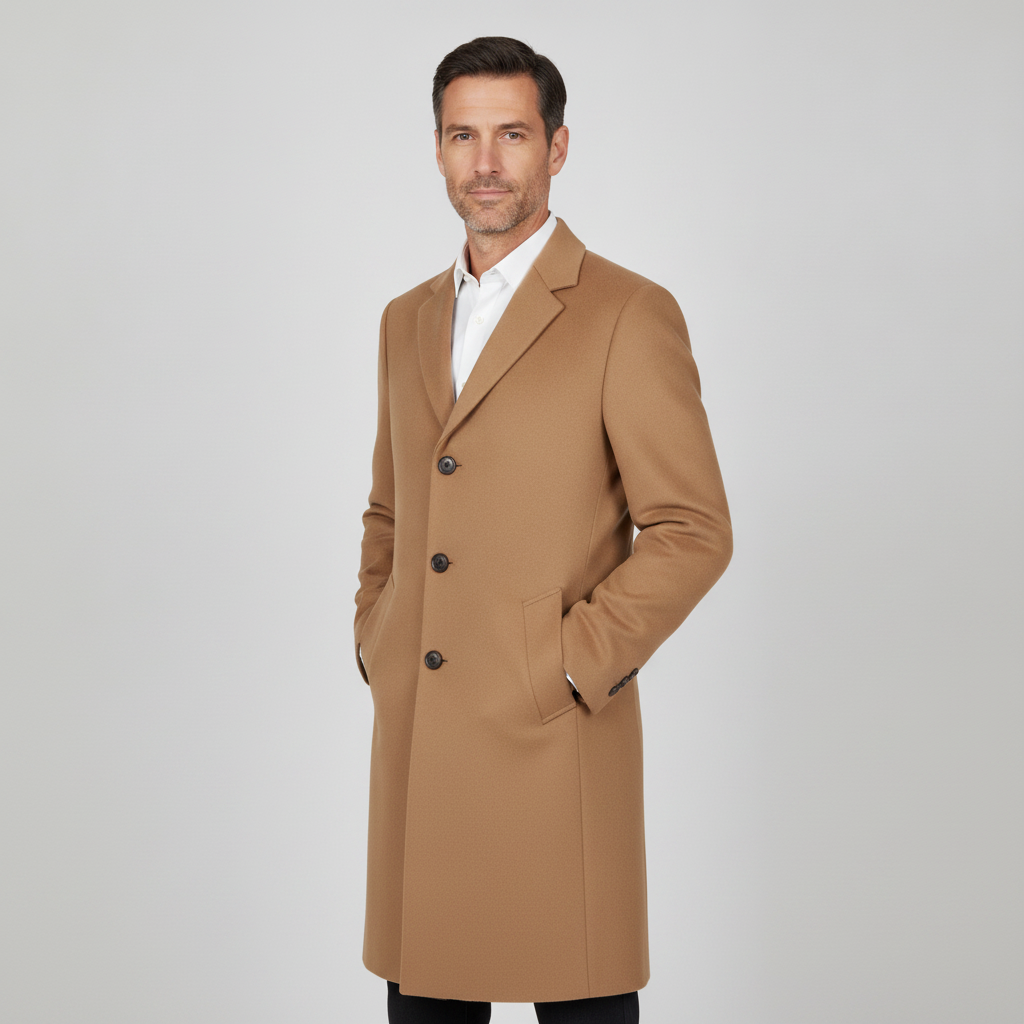 Long Cotton Coat | Slim Wool-Blend Windbreaker Jacket