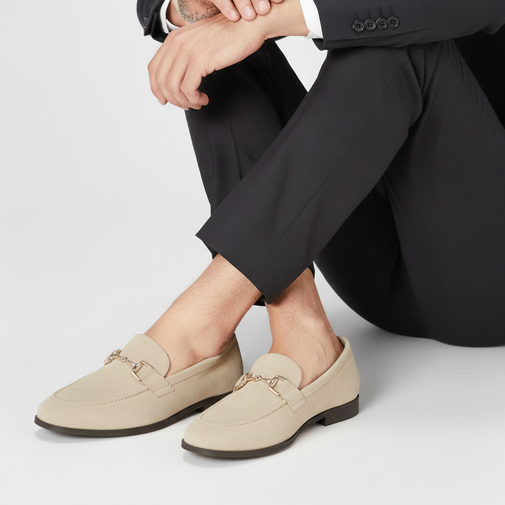 Marcus | Patent Leather Pointed-Toe Buckle Dress Loafers