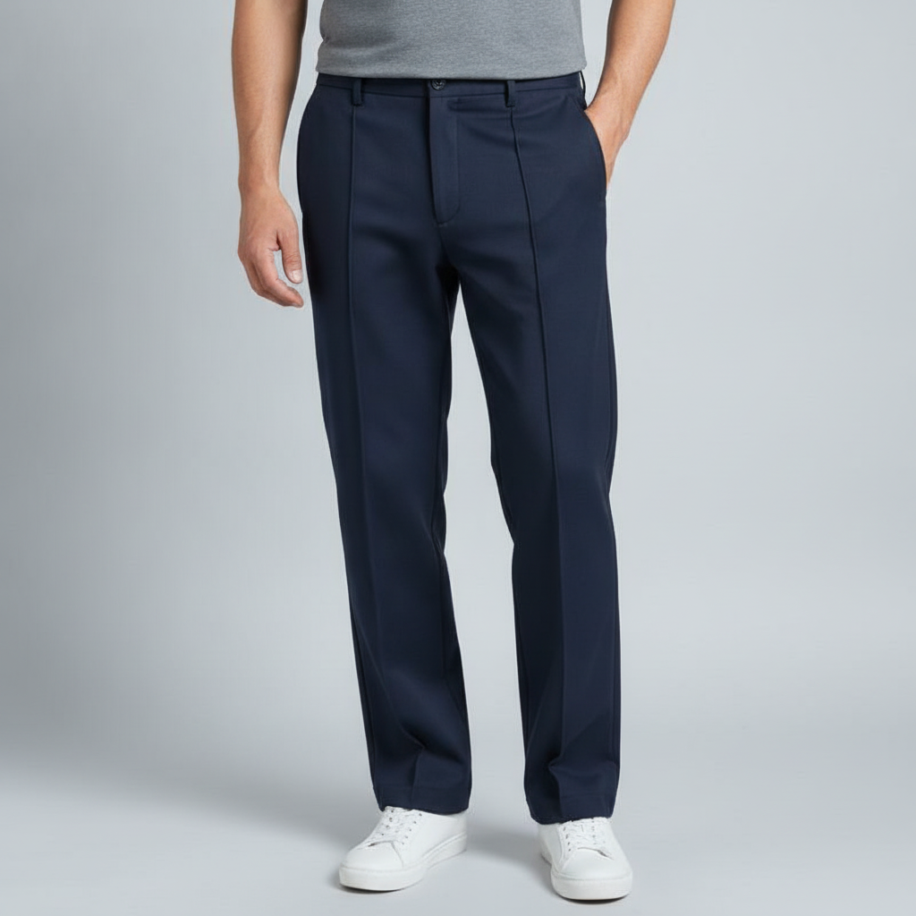 Men's Elastic Waist Trousers | Slim Fit Drawstring Pants