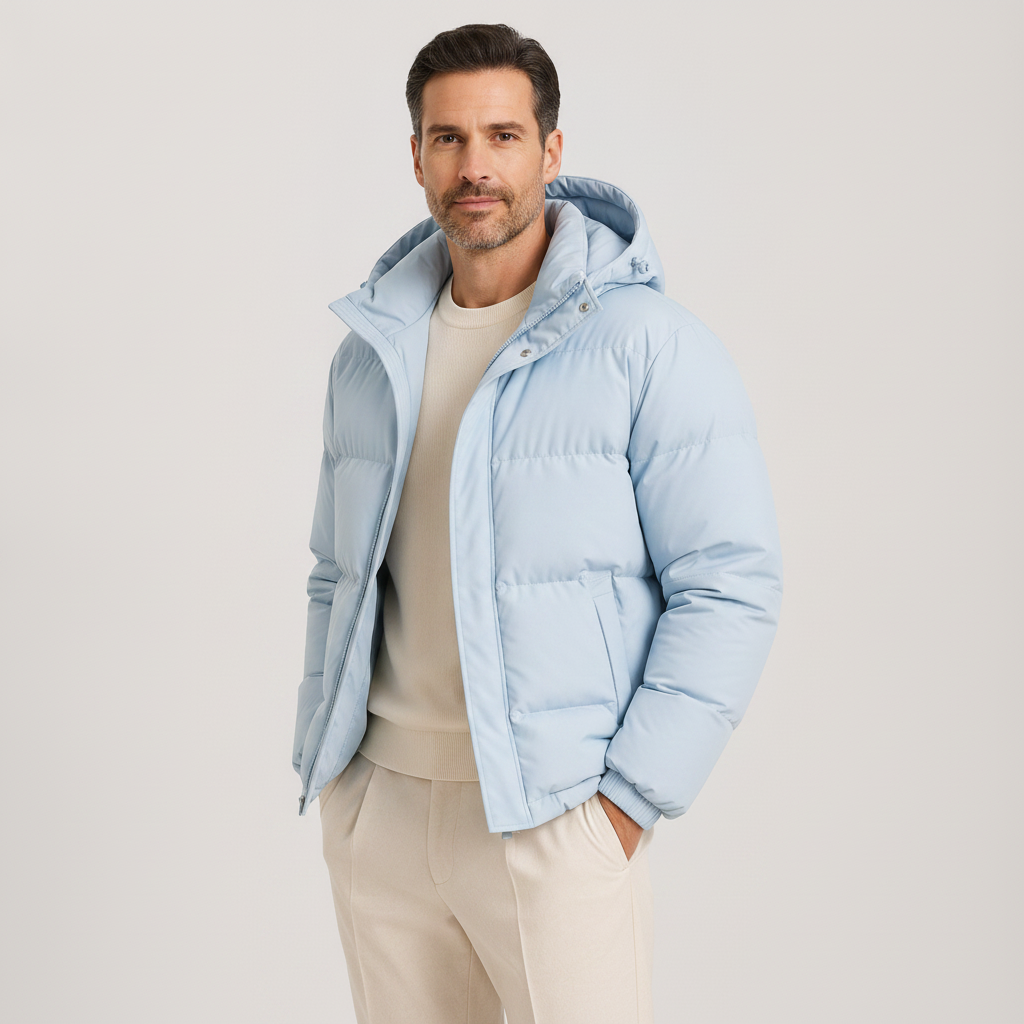 Men's Insulated Hooded Jacket | Lightweight Warm Winter Coat