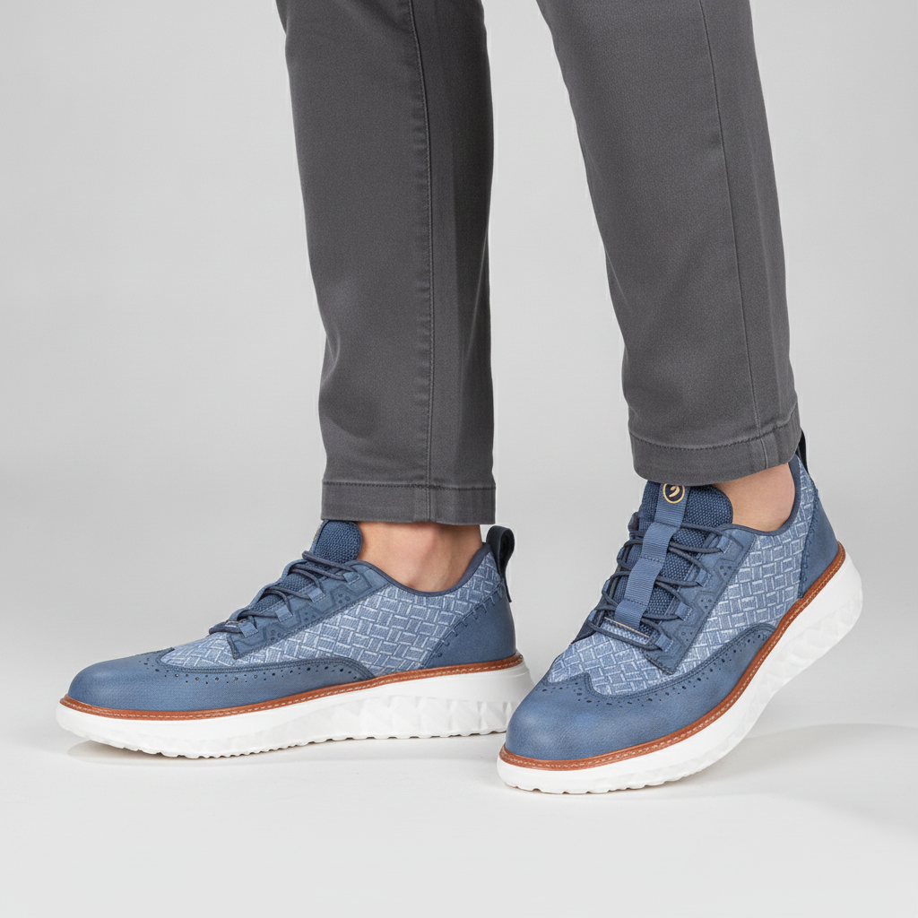 Men's Leather Sneakers | Breathable Lightweight Trainers