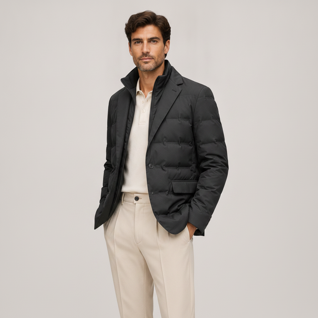Men's Puffer Blazer | Lightweight Insulated Casual Jacket