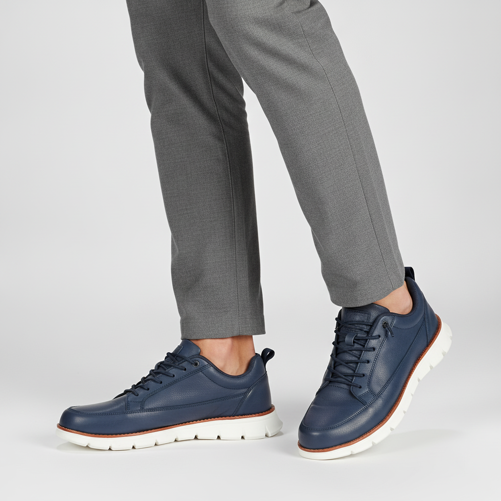 Men's Sneakers | Leather Cushioned Everyday Shoe