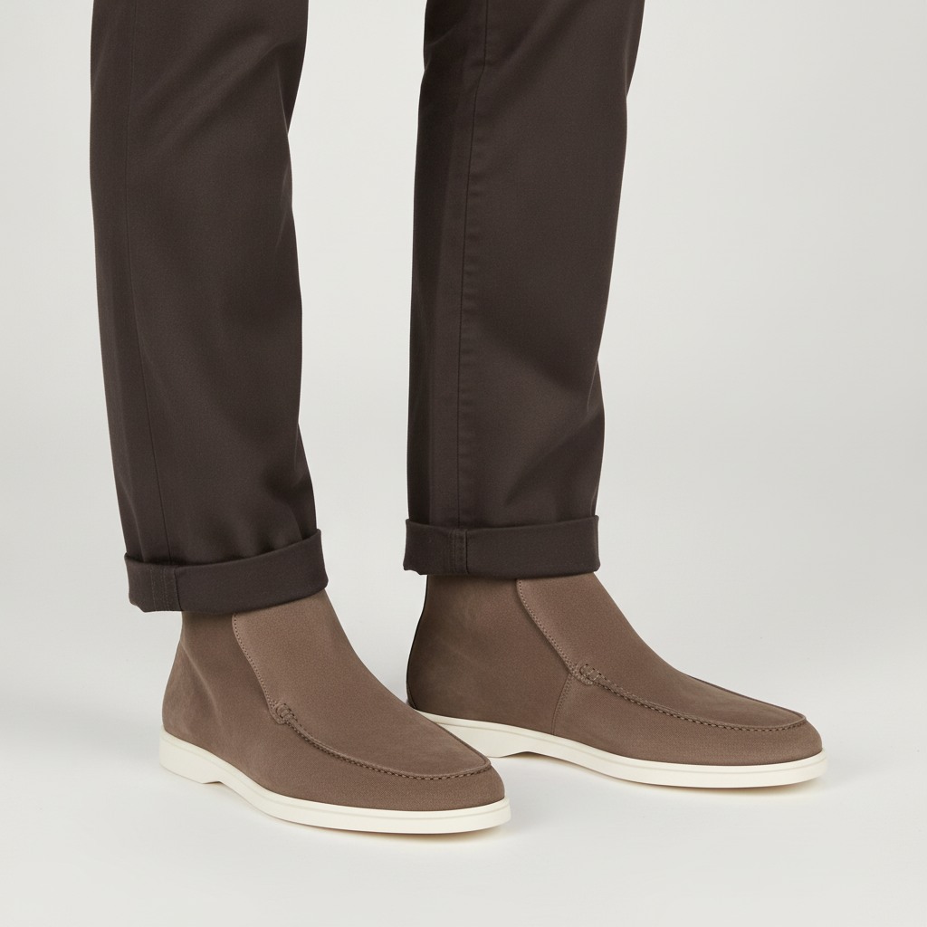 Men's Suede Loafers | Cushioned Lace-Up Driving Shoes
