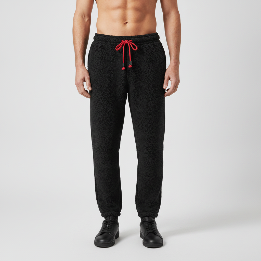 Men's Winter Sweatpants | Lamb Fur Lined Cozy Joggers