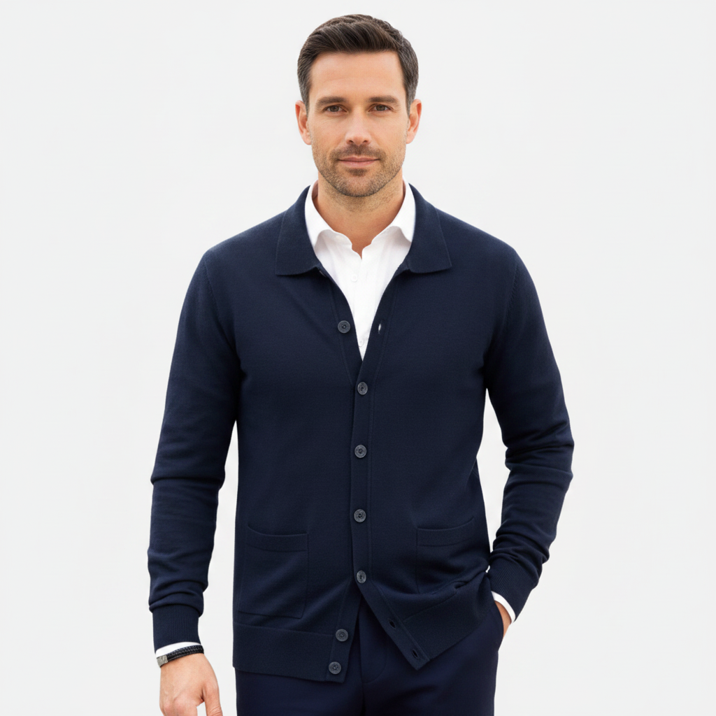 Morley | Men's Polo Button-Front Cardigan