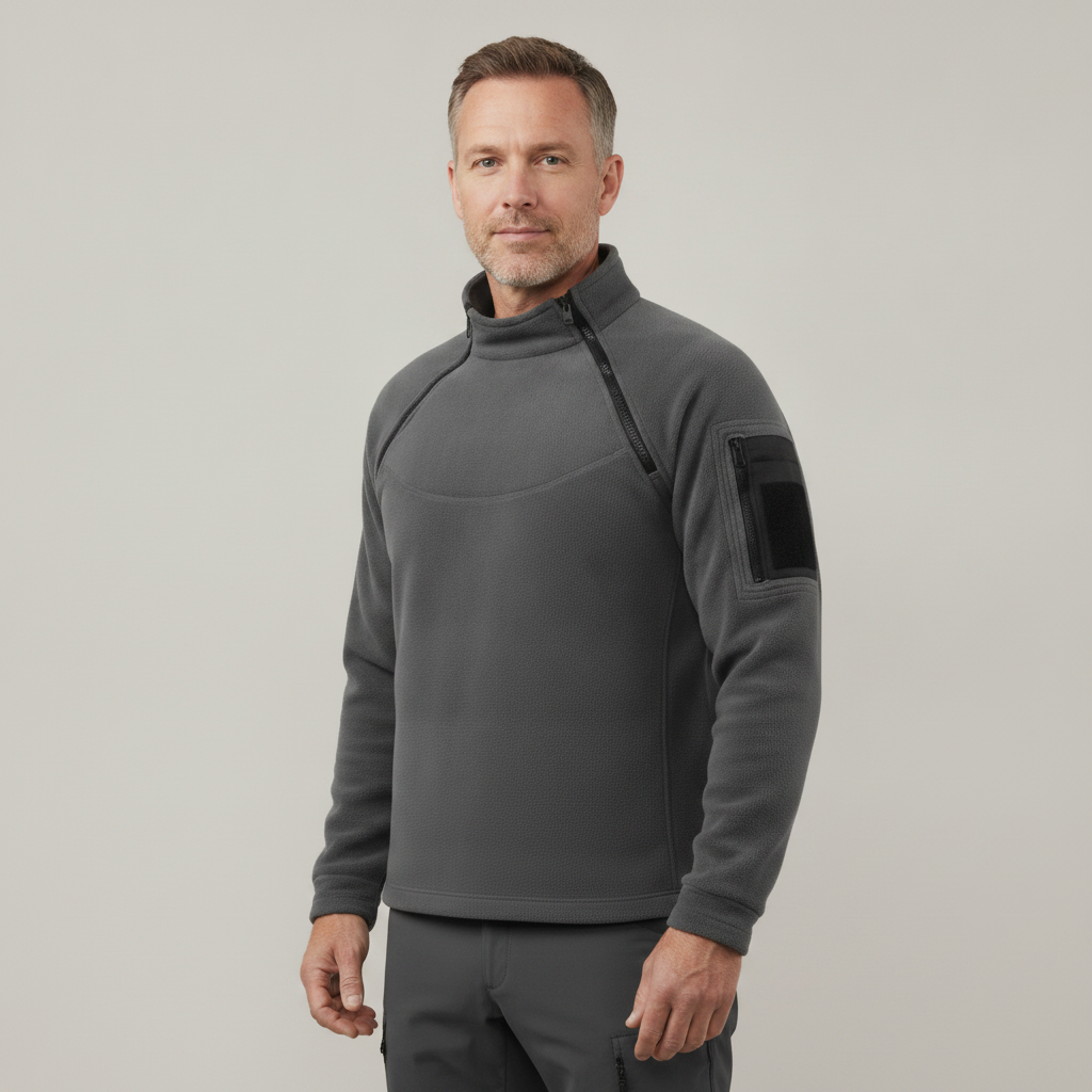 Tactical Polar Fleece Jacket | Warm Zip Outdoor Pullover