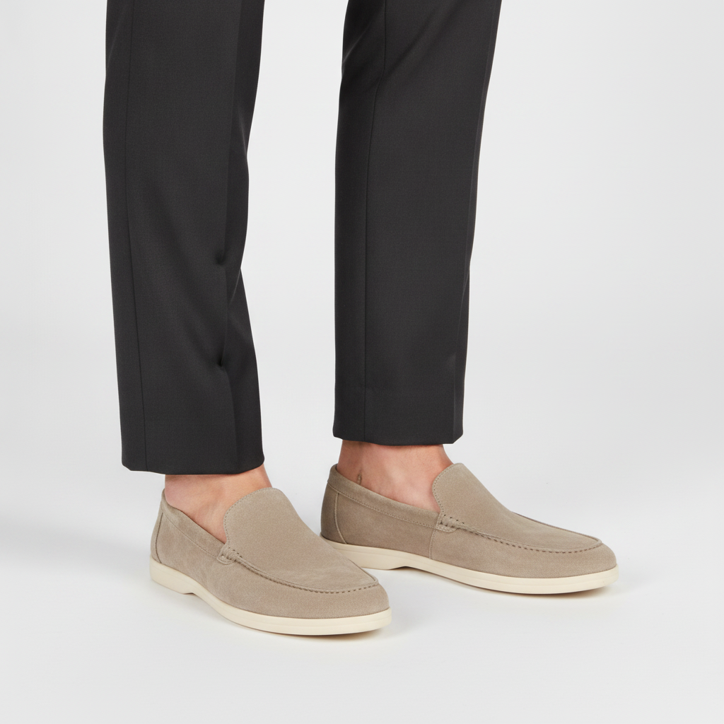 Veroux Mode | Men's Suede Penny Loafers