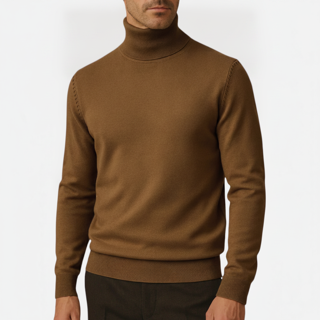 Veroux Mode | Men's Turtleneck Knit Pullover
