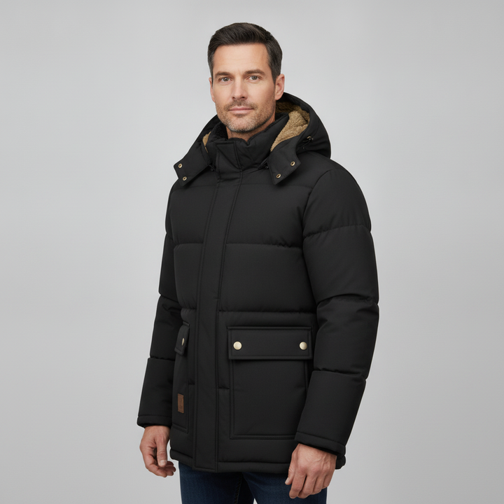 Windproof Fleece Parka | Hooded Faux Fur Winter Coat