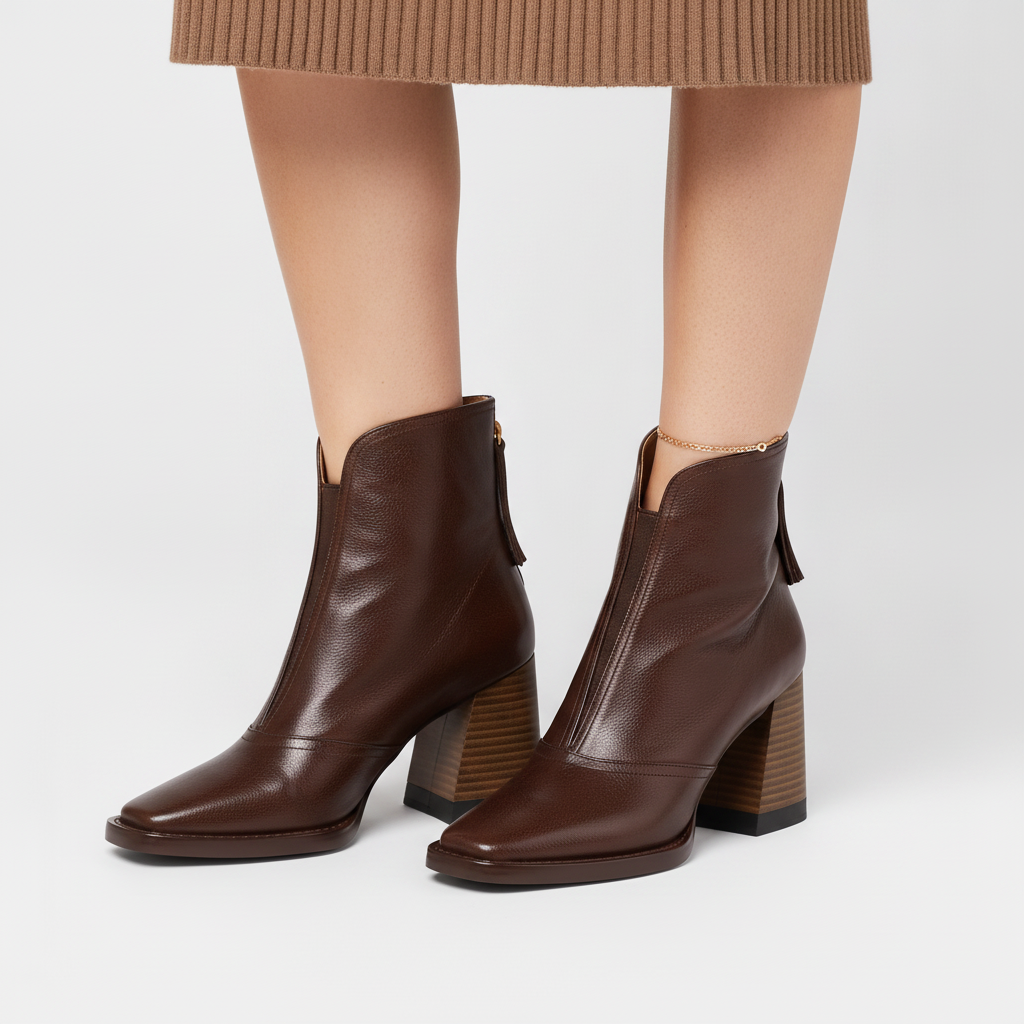 Everyday Ankle Boots | Leather-Look Slip-On Boots