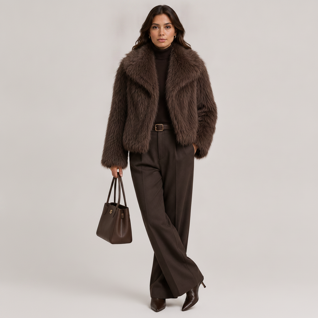 Isabella | Warm Faux Fur Look Winter Jacket