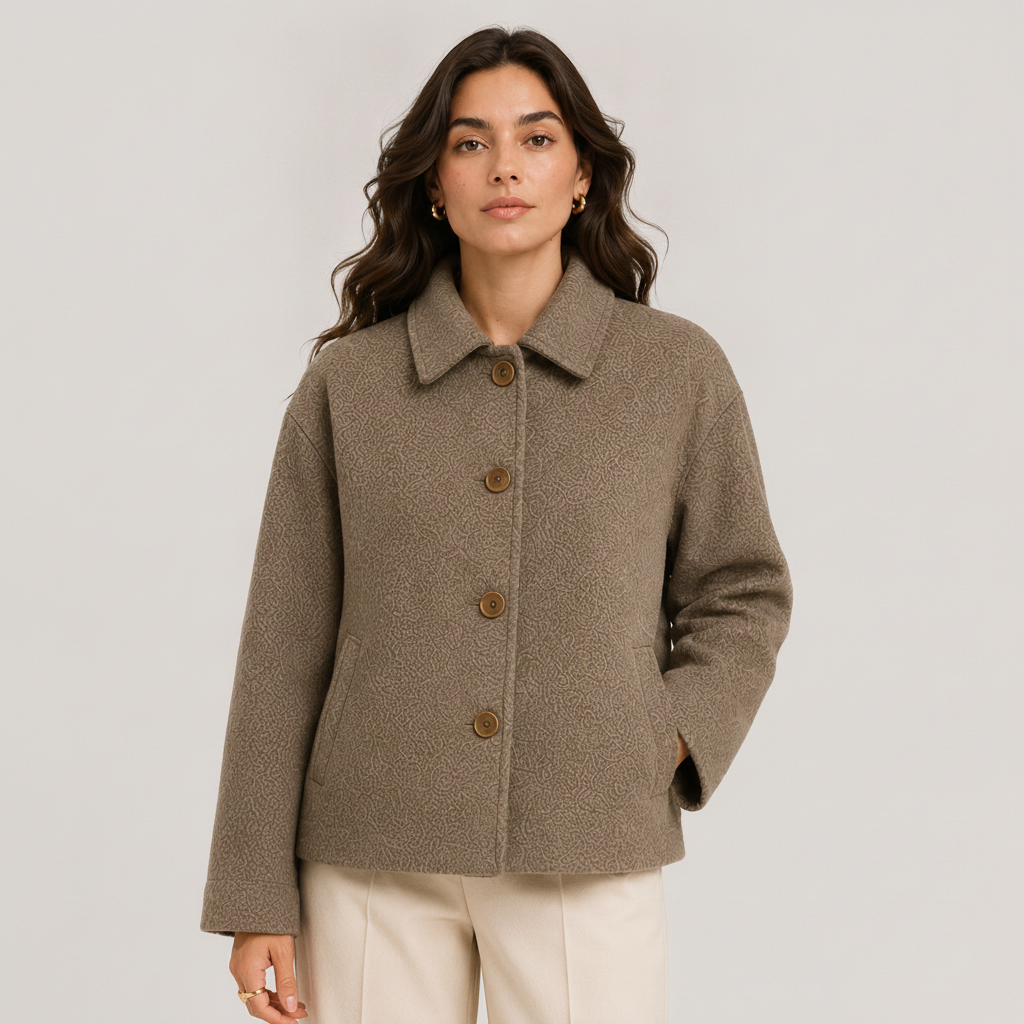 Relaxed Fit Button Front Jacket | Timeless Fall & Winter Layer