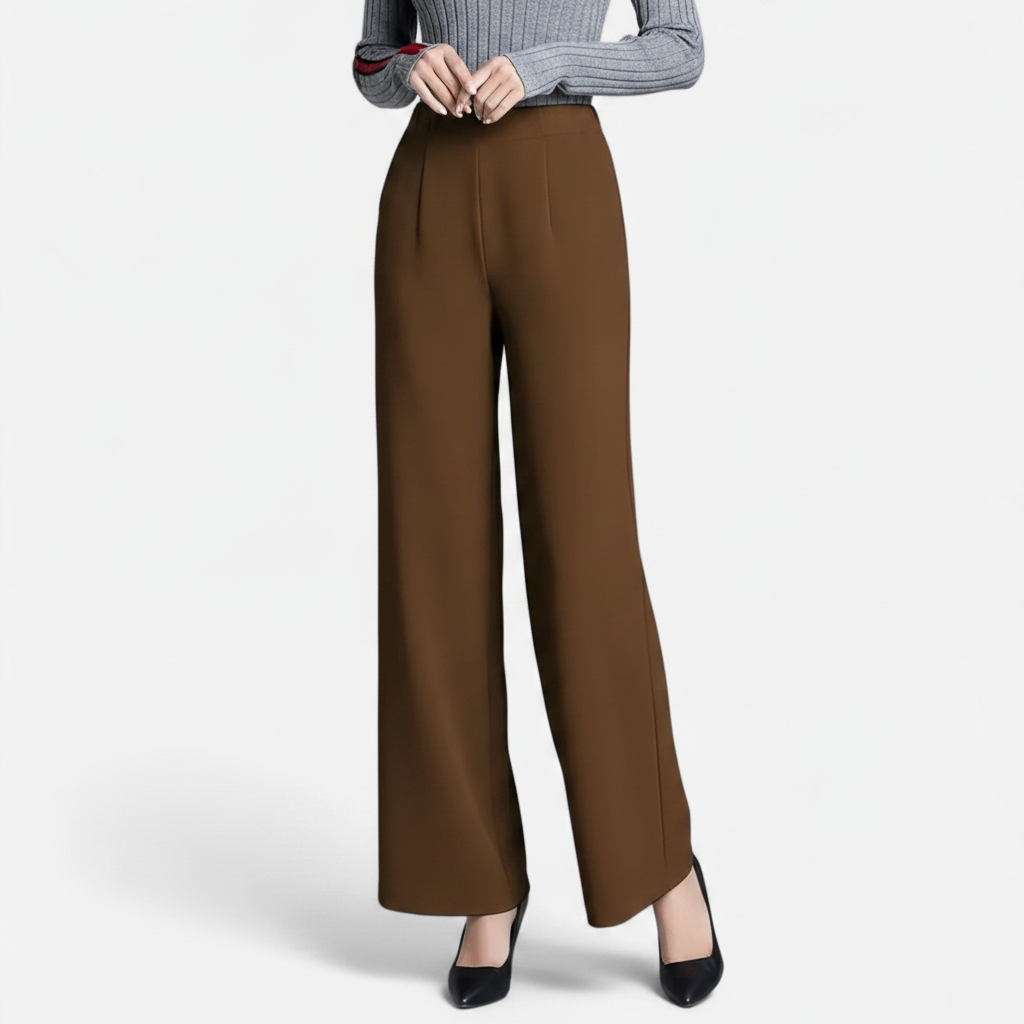 Valmonti | Women's High-Waist Straight-Leg Trousers