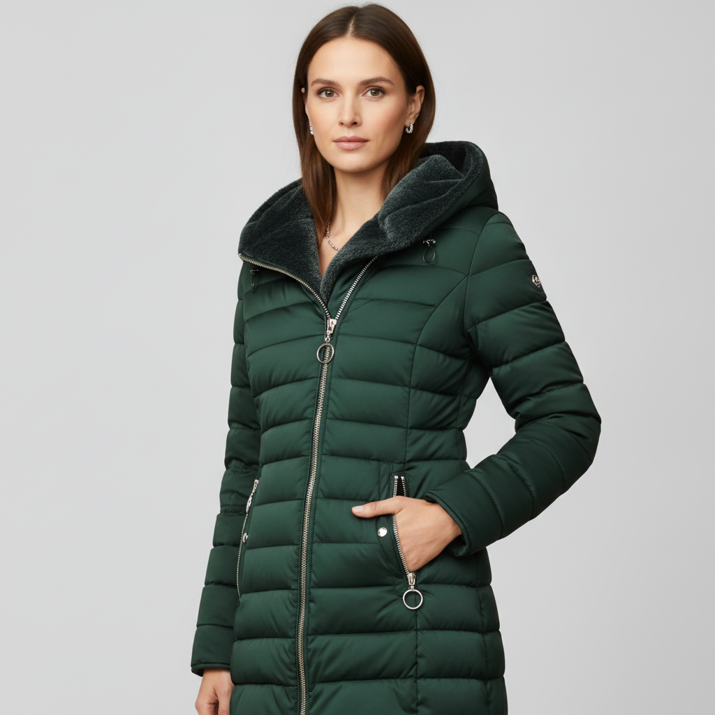 Veroux Mode | Women's Hooded Fleece Puffer Jacket