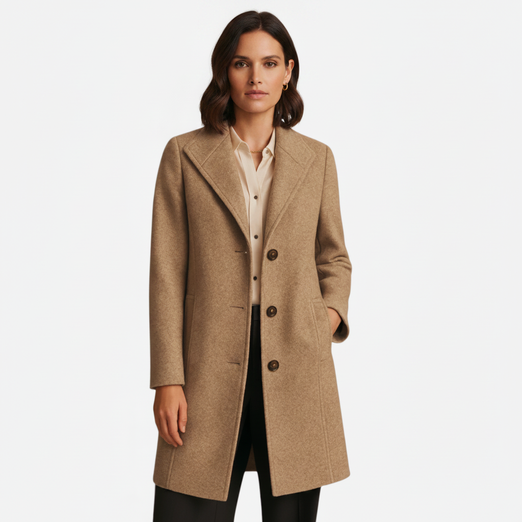 Veroux | Women's Lapel Tweed Coat