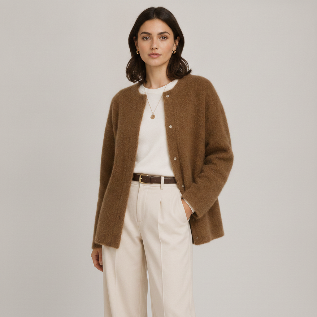 Women's Classic Knit Cardigan | Refined Heritage Button-Front Cardigan