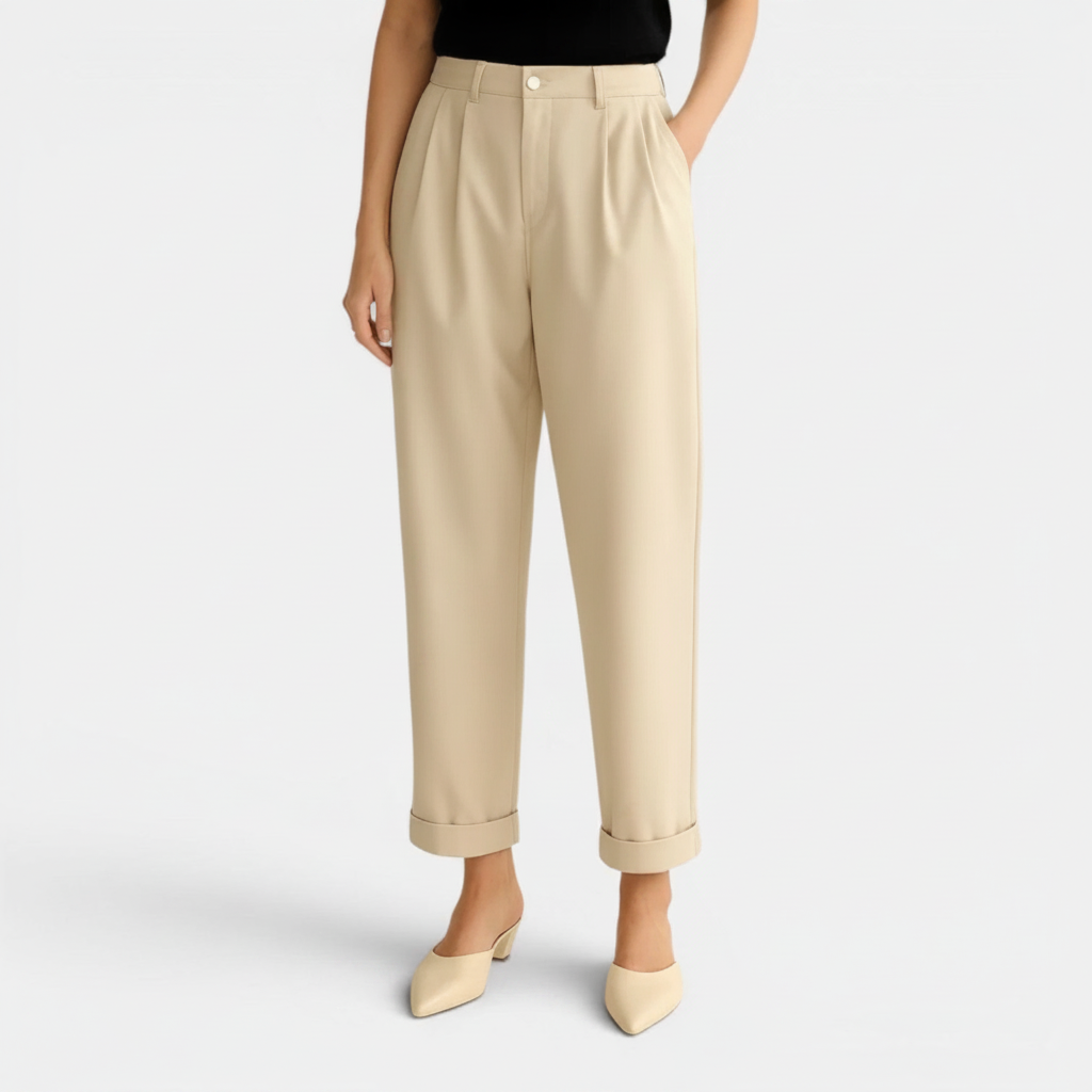 Women's High Waist Linen Pants | Breezy High-Rise Trousers