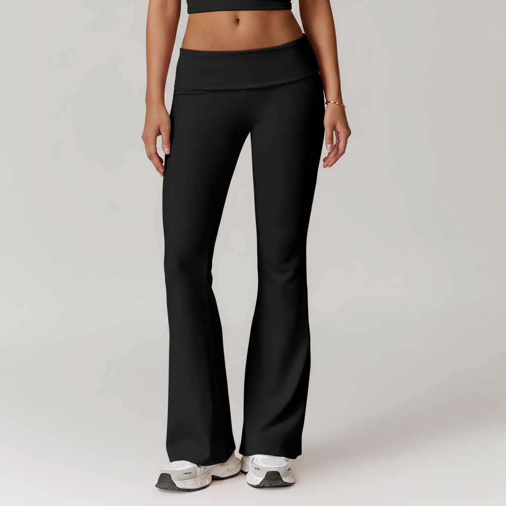 Women's High Waisted Flare Yoga Pants | Stretch Sculpting Everyday Pants