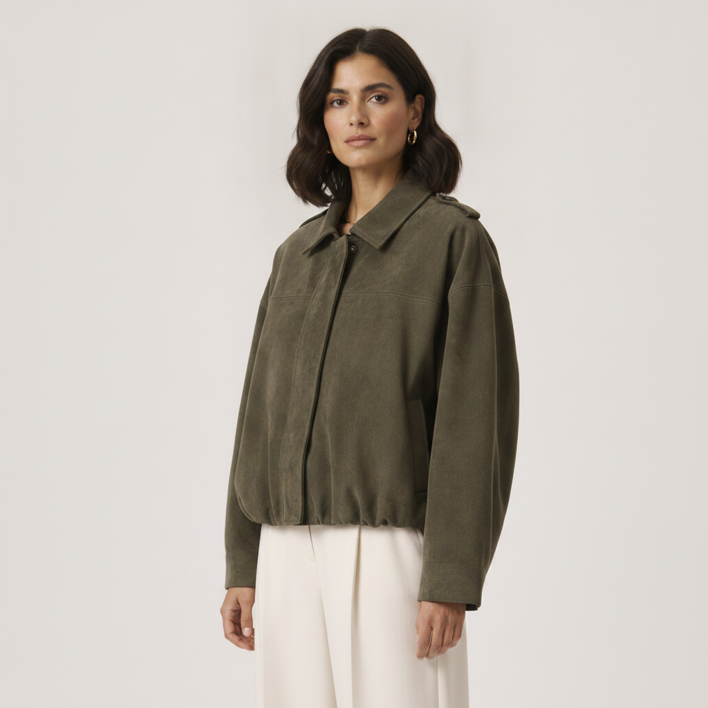 Women's Suede Jacket | Relaxed Fit Refined Outerwear