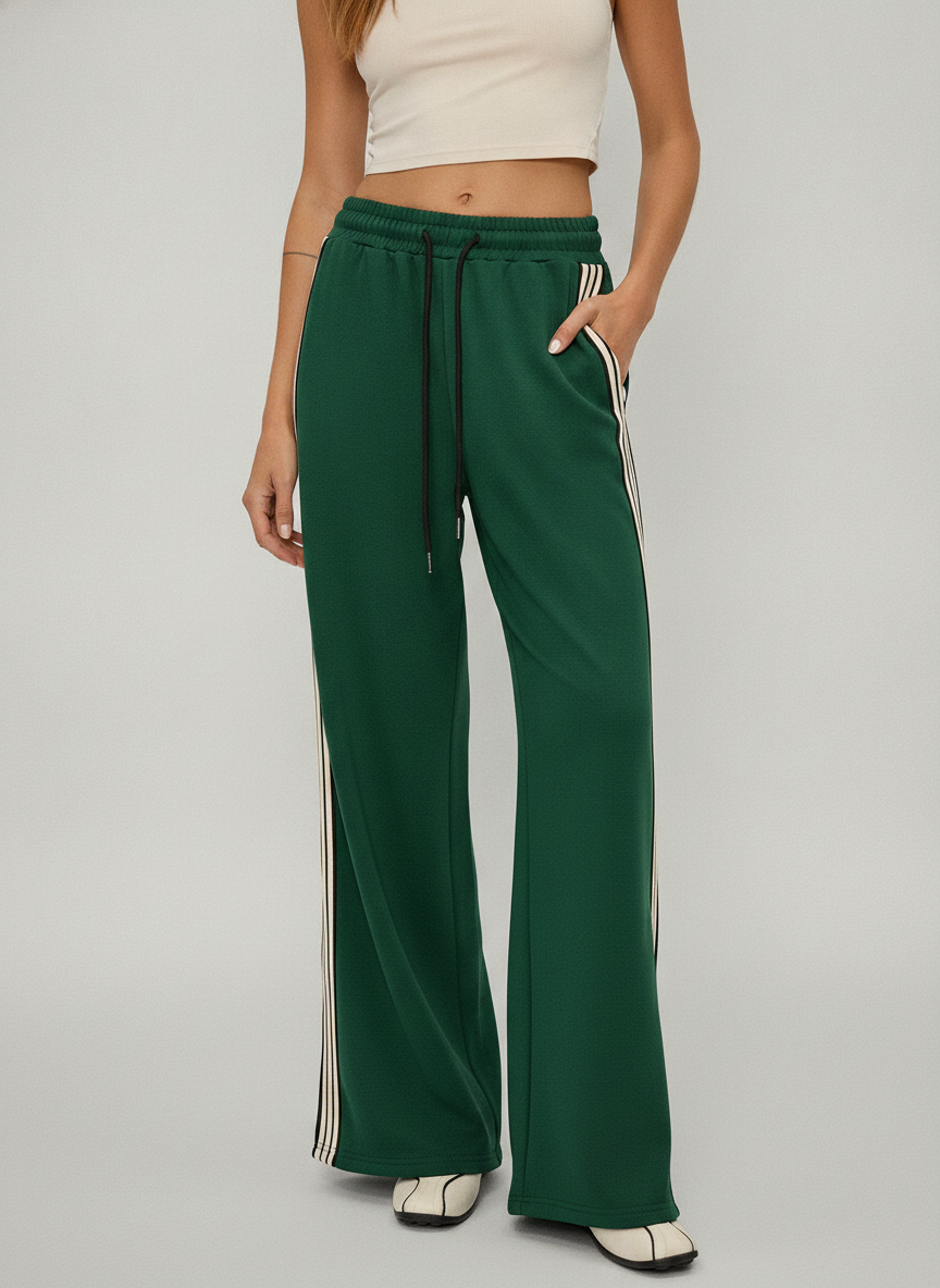 Women's Wide Leg Trousers | Drawstring Casual Lounge Pants